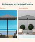 zendea ombrellone da giardino 3x3 regolabile con snodo inclinabile e carrucola ean 8015361595395