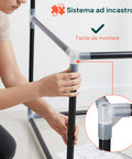 avilia home appendiabiti con 6 ripiani e asta porta grucce struttura solida ean 8056819052916
