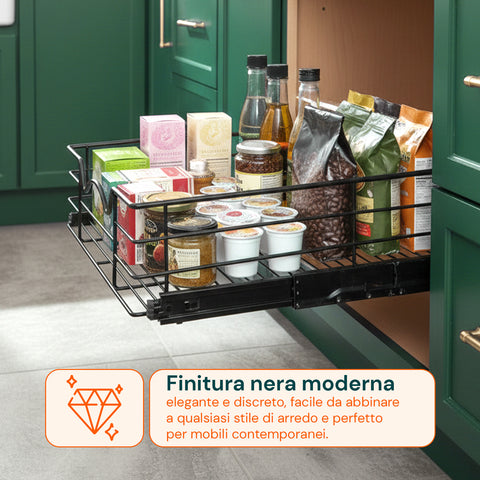 avilia home cestello estraibile cucina per dispensa e sottolavello in metallo ean 8052879011085