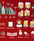saint joy villaggio natalizio 30 pezzi in resina con casette luminose e neve ean 8050043127969