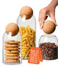 avilia barattoli in vetro con tappo in sughero da 1000 800 e 500 ml resistenti ean 8056819053555