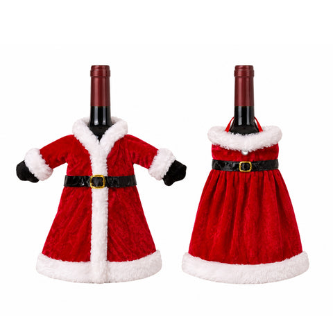 saint joy copri bottiglia natale set 2 pezzi cappotto e abito con cintura ean 8050043128423