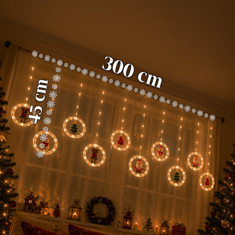saint joy luci natalizie a batteria 10 pendenti led con decorazioni assortite ean 8050043128232