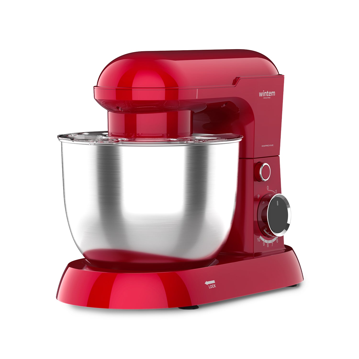 Avilia Impastatrice Planetaria 1500W Ciotola Inox 5L 10 Velocità con Ricettario, Accessori e Funzione Pulse Rossa Ean-8056819047578