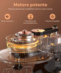 Avilia Impastatrice Planetaria 1500W Ciotola Inox 5L 10 Velocità con Ricettario, Accessori e Funzione Pulse Silver Ean-8056819047578