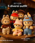 Set 5 Outfit per Bambole 17 cm– Abiti Tematici Vari Stili
