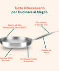 Saltapasta Chef 32 cm – Alluminio Satinato Naturale – Full Induction