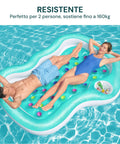 Materasso gonfiabile Bestway resistente fino a 160kg, perfetto per due persone in piscina con massimo comfort