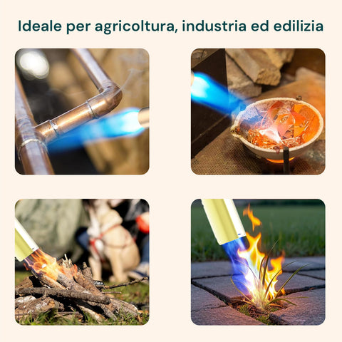Saldatore Professionale 1,1kw a Gas con Cartuccia a Filetto 7/16