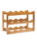 Avilia Organizer Portabottiglie Vino Compatto in Bambù 12 Bottiglie per Spazi Ridotti Ean 8056819052688