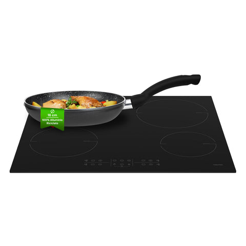 Aluminium koekenpan met antiaanbaklaag en steenlook – Ø16/18/26 cm