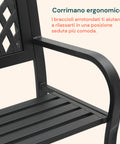 Panca Boulevard In Acciaio Nero Con Inserti Abs E Vernice Epossidica