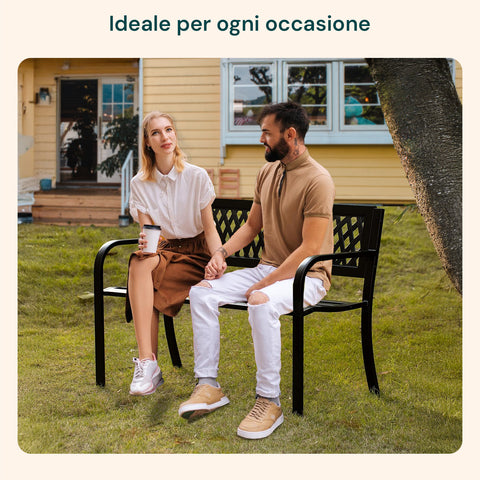 Panca Boulevard In Acciaio Nero Con Inserti Abs E Vernice Epossidica