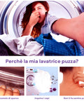 Set 5 Pastiglie Cura Lavatrice per Pulizia Calcare, Grasso, Odori e Residui Detersivo Ean-8033765130448