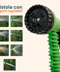 Mahuka Tubo Estensibile Da Giardino 15m Con Pistola Con 7 Regolazioni E Dispenser