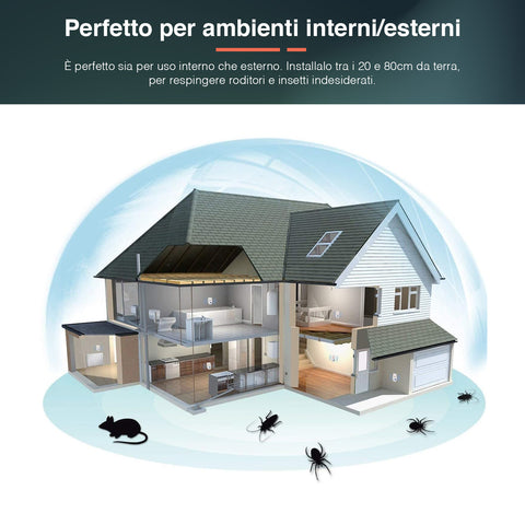 Wintem Repellente Ultrasuoni Elettrico Non Tossico per Zanzare, Topi e Insetti fino a 12 mq - Set da 6 Ean-8052286430813