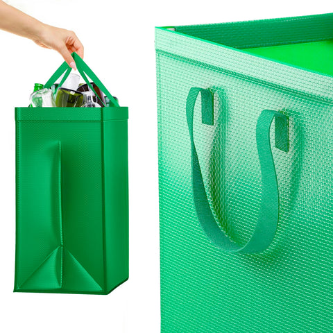 Set borse ecologiche per raccolta differenziata con manici resistenti - Sistema organizzato per rifiuti domestici con sacche separate per vetro, plastica e carta di brand italiano