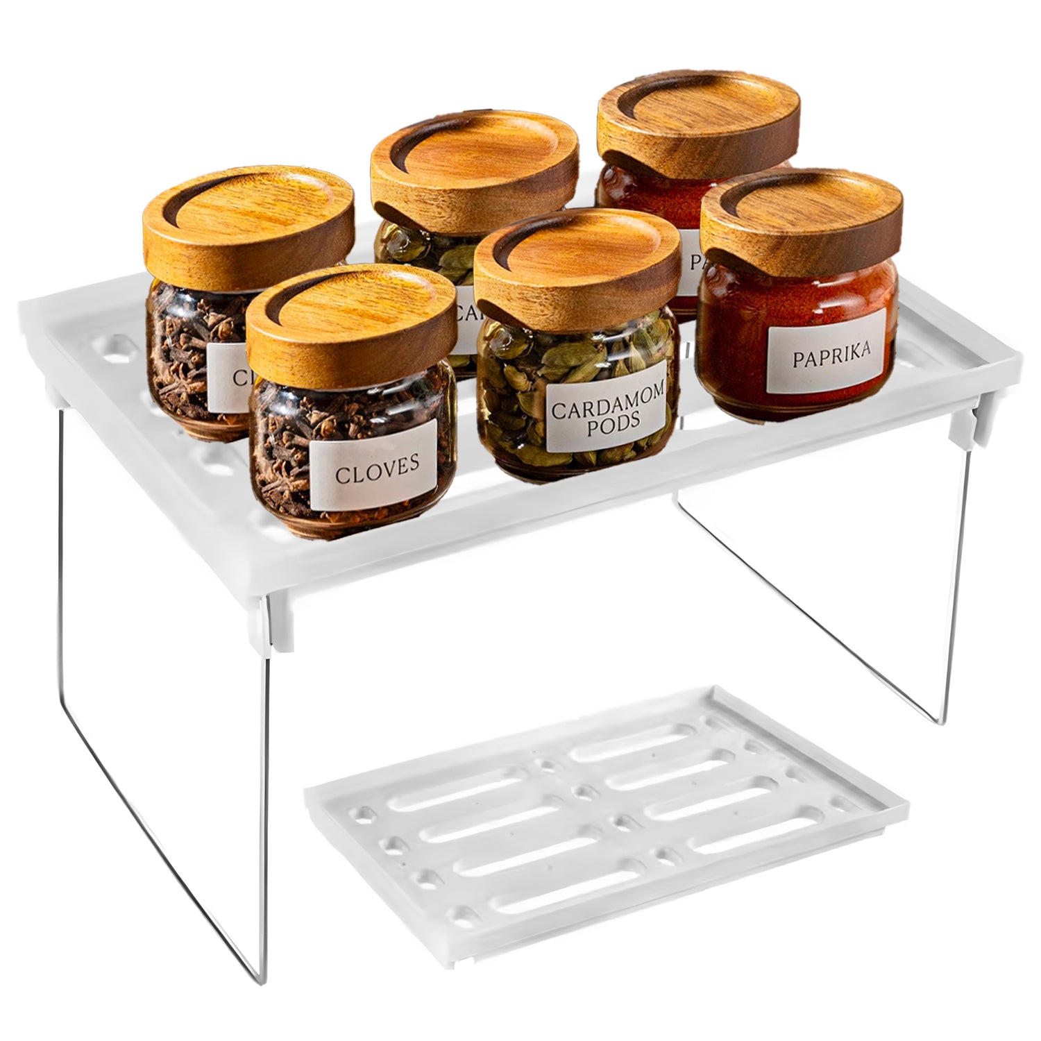 Avilia Set 3 Scaffali Richiudibili Salvaspazio Multiuso Design Compatto e Pieghevole Bianco Ean 8056819050189