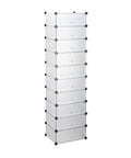 Scarpiera Multiuso 10 Ripiani Modulabili 40x17x10cm per Casa e Ufficio