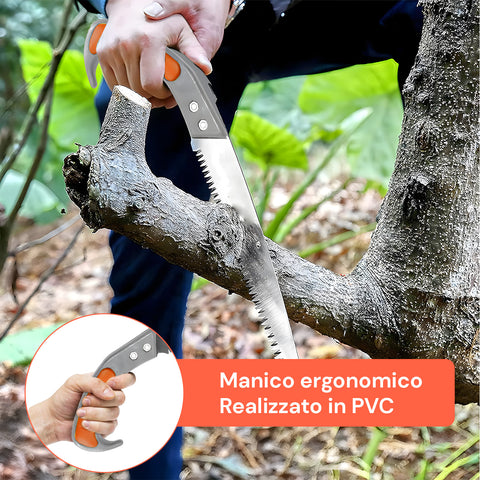Sega da Potatura in Acciaio con Manico Ergonomico Fodero 46cm