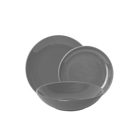 Servizio 18 Piatti Twist in Porcellana Resistenti con Design Moderno Elegante