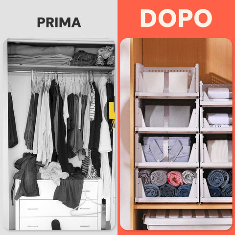 Avilia Set 3 Contenitori Cassetti Multiuso Portaoggetti Impilabili e Richiudibili i Ean 8056819050172