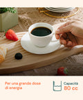 avilia set 6 tazze caffe in porcellana 80cc con piattino e decoro floreale in rilievo ean 8056897157367