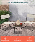 Set Cannes Salotto Con Tavolo In Vetro E 2 Poltrone