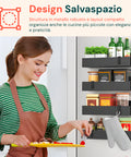 Set Ripiani Magnetici per Frigo – Robusti Porta Spezie in Metallo con Magnete