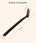 Spazzola Barbecue Pulizia Griglia con Setole e Raschietto in Acciaio e Manico in PP Ergonomico Antiscivolo Ean 8023755068837