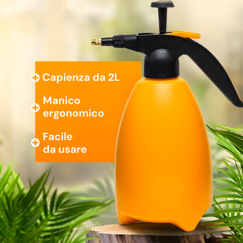 Spruzzatore a Pressione Pompa Irroratrice Manuale 2L con Ugello in Ottone per Giardino, Fertilizzanti e Nebulizzazione Ean-6933528757238