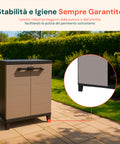 Mobile Basso Prime in Plastica Antiumidità 66x40x88 cm per Spazi Ristretti