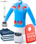 Stira e asciuga camicie verticale 1200W con asciugatura veloce in 10 minuti, timer fino a 180 minuti per capi perfetti