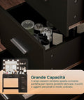 Scrivania con Specchio e Luci LED 3 Tonalità Naturale, Calda, Fredda per Make-Up e Organizzazione