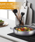 Casseruola Svasata Alta Alluminio Satinato Riciclato – Ø 24/28/32 cm