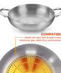 Casseruola Svasata Alta Alluminio Satinato Riciclato – Ø 24/28/32 cm