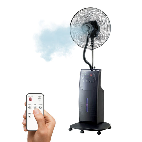 Staande ventilator met vernevelaar, 90 W, reservoir van 3 l en oscillatie