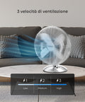 Wintem Ventilatore Vortex da Tavolo e da Terra Moderno 40W Silenzioso Potente 3 velocità e Oscillazione Ean-8052286430714