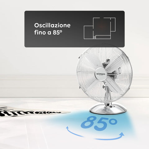 Wintem Ventilatore Vortex da Tavolo e da Terra Moderno 40W Silenzioso Potente 3 velocità e Oscillazione Ean-8052286430714