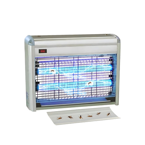 Elektrische muggenlamp 30 W met aan-uitknop, uitneembare opvangbak en dubbele uv-buis