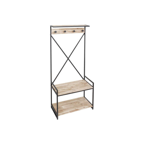 Kledingrek met 2 planken 80x35x184 cm