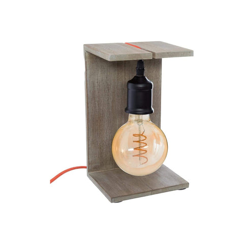 Lampadina Decorativa Con Supporto In Legno