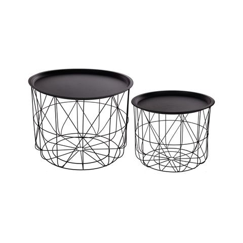 Set van 2 salontafels met verwijderbaar tafelblad