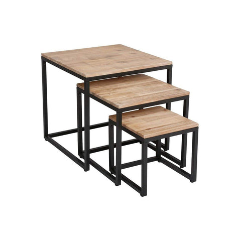 Set van 3 stapelbare salontafels van 30, 40 en 50 cm