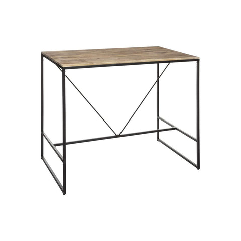 Tafel van acaciahout en metaal 115x70x98 cm