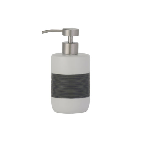 Witte en grijze zeepdispenser