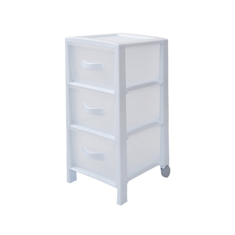 Ladekast Futura Slim met 3 laden Wit