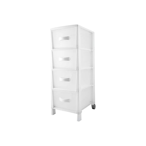 Ladekast Futura Slim met 4 laden wit