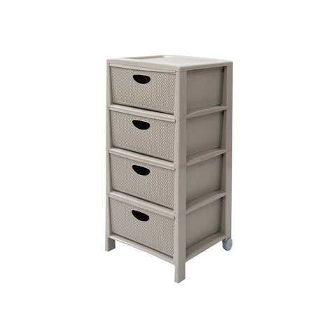 Ladekast Intreccio met 4 lades Taupe