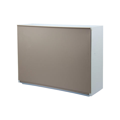 Gladde wandgemonteerde schoenenkast 16x51,5x39 cm taupe